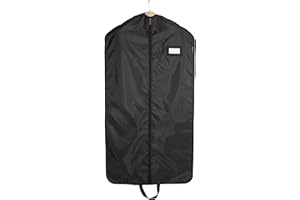 Covermates Keepsakes Garment Bag Set - Premium Polyester - Full Length Zipper - ID Window - Carrying Handles - Closet Storage, Black