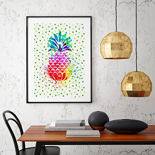 Uhomate-Hawaiian-Pineapple-Tropical-Fruit-Pineapple-Home-Canvas-Prints-Wall-Art-Inspirational-Quotes-Wall-Decor-Living-Room-Bedroom-Bathroom-Artwork-C005-8X10