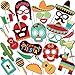 Woola Boutique Mexican Fiesta Photo Booth Props Themed Birthday, Wedding, Bachelorette, Taco, Cinco De Mayo Party Supplies Favors – for Funny Selfies or Decorations