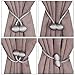 BTSKY Decorative Magnetic Curtain Tiebacks Rope - Window Treatment Hardware Curtain Holdbacks Drape Holder for Home Office, Set of 2 (Grey)