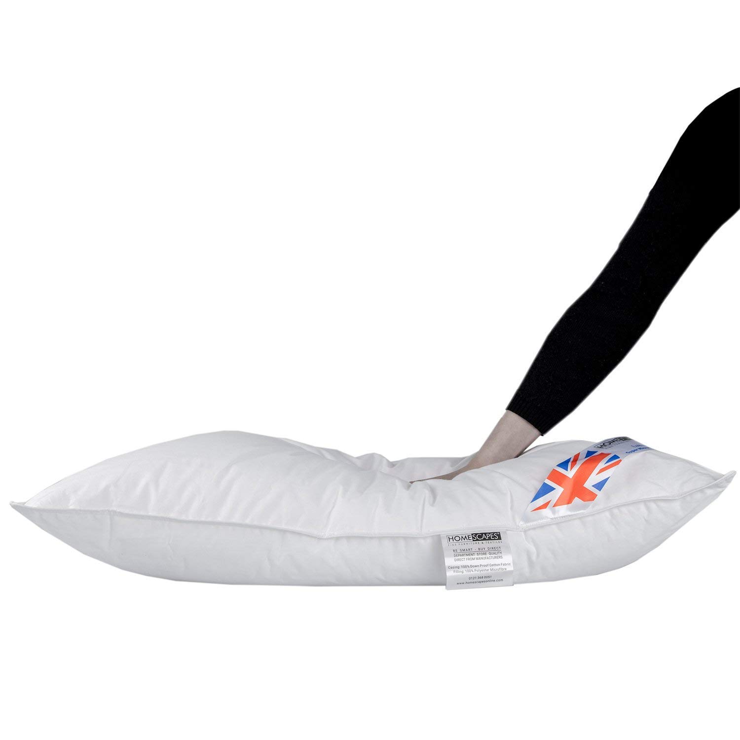 Homescapes Super Microfibre Bounce Back Pillow Pair 5 Star Hotel