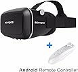SIDARDOE 3D VR Headset, Virtual Reality Glasses with Andriod Bluetooth Remote Controller, Watching 360 Degree Panoramic Videos and 3D Movies, Playing Immersive Games Within 4 to 6 Inches