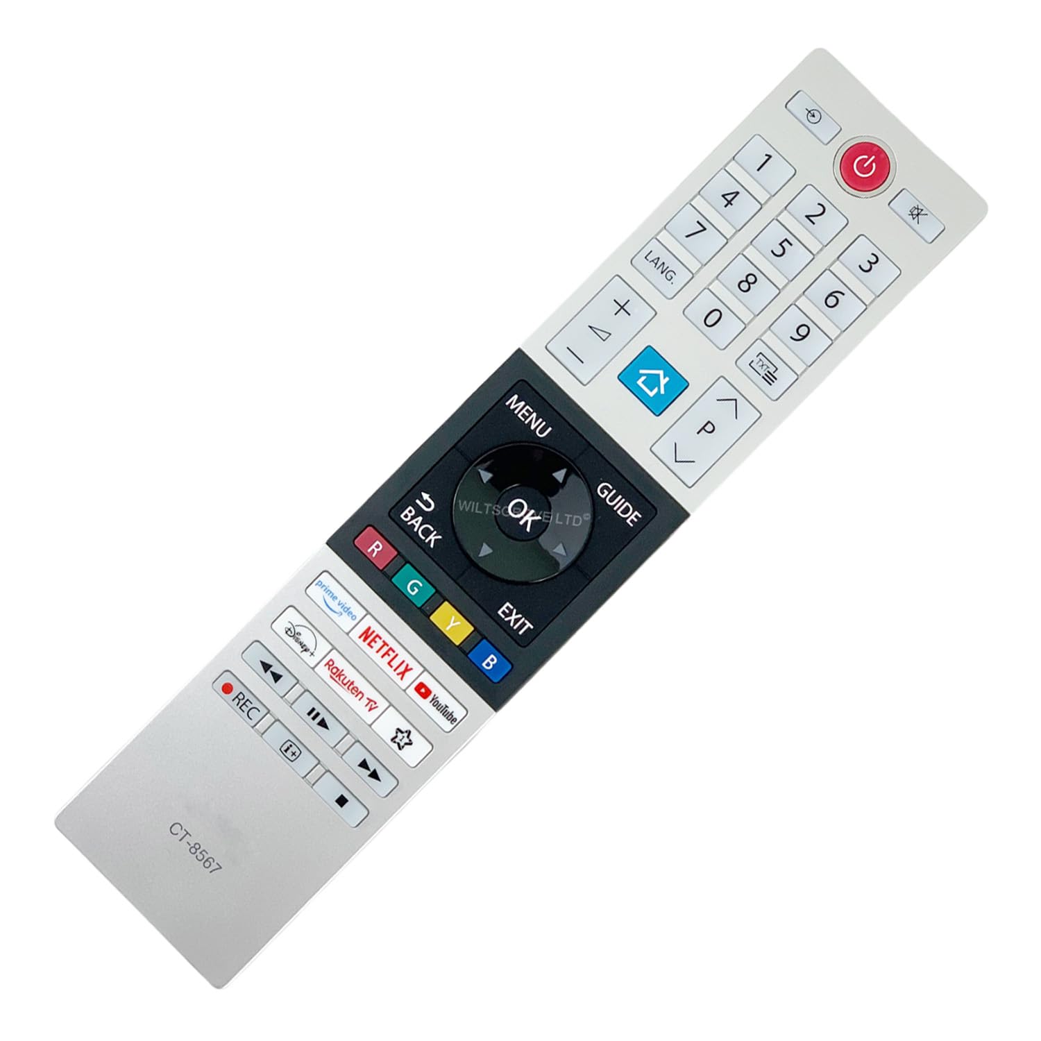 121AV Genuine CT-8567 TV Remote Control Compatible with Toshiba 32LK3C63DB 32W2263DG/2 43UK3C63DB 50UK3C63DB 50UK4D63DB 55UK3C63DB 65UK4D63DB Smart 4K UHD HDR LED