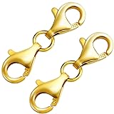 OHINGLT Double Lobster Clasp 14K Gold Plated 925