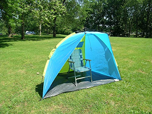 Leberna 3-4 Person Instant Automatic Beach Tent Sun Shelter | One Touch Cabana Push Pop Up Popup | Easy Setup Open Fold Family Umbrella Shader Outdoor Hiking Fishing Camping Picnic UPF 50+ Protection