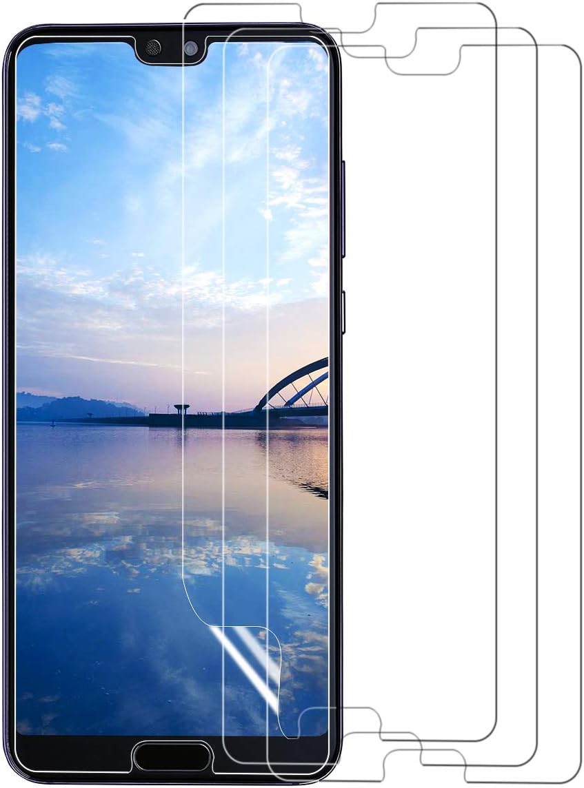VICKSONGS Screen Protector for Huawei P20, 3Pack [Ultra-Thin] [Anti Scratch] [Anti-Fingerprint] [No Bubble] HD PET Soft Film for Huawei P20