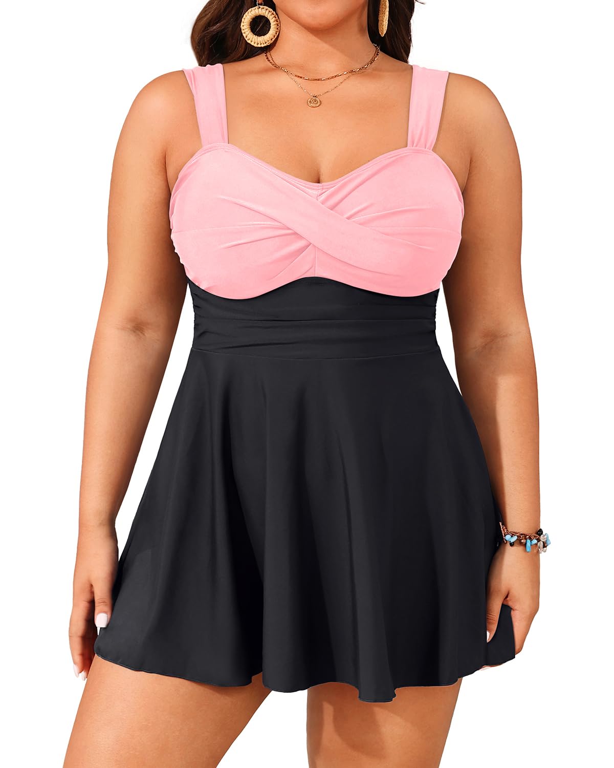 Grace%E2%84%A2 Ruched Tankini Swim Dress
