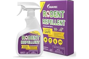 SUAVEC Rodent Repellent Spray, Mice Repellent, Peppermint Spray for Mouse Repellent, Rat Deterrent Spray for House, Peppermint Oil to Repel Mice and Rats, RV Rodent Repellant, Keep Mice Away Indoors