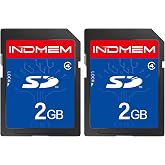 INDMEM 2 Pack SD Card 2GB Class 4 Flash Memory Card 2G SLC Stanard Secure Digital Cards