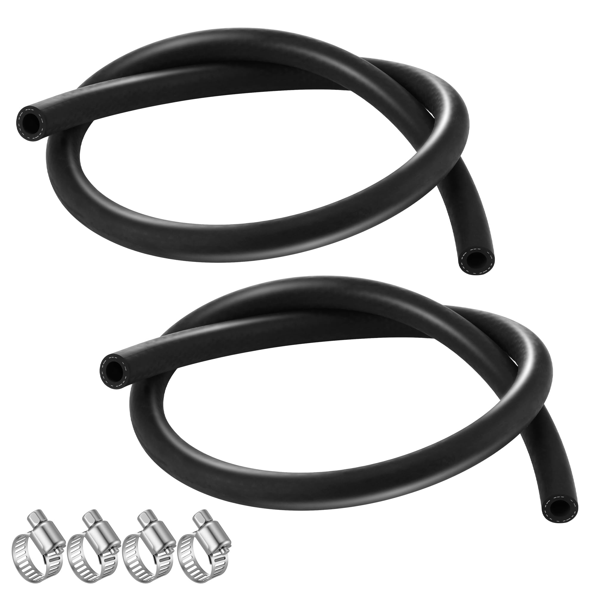 Photo 1 of 2 Pcs 27232 11/32 Inch x 36 Inch (85 PSI) Power Brake Vacuum Hose with 4 Pcs Clamps, Brake Booster Vacuum Hose for Passenger Cars and Light Trucks, Power Booster Line Automotive High Temperature Tube