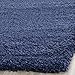 SAFAVIEH Milan Shag Collection Accent Rug - 3' x 5', Navy, Solid Design, Non-Shedding & Easy Care, 2-inch Thick Ideal for High Traffic Areas in Entryway, Living Room, Bedroom (SG180-7070)