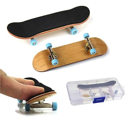 Bonici Maple Wood Finger Skateboard with PU Non-slip Pad and Professional Bearing Wheels by Bonici
