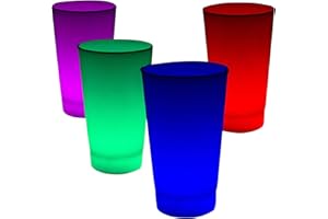 Fun Central Windy City Novelties (6 pack) LED Light Up Party Cups, Flashing Multicolor, 16oz each, New Year's Eve, Birthday, Barware, Wedding, Raves EDM Glow Party Décor
