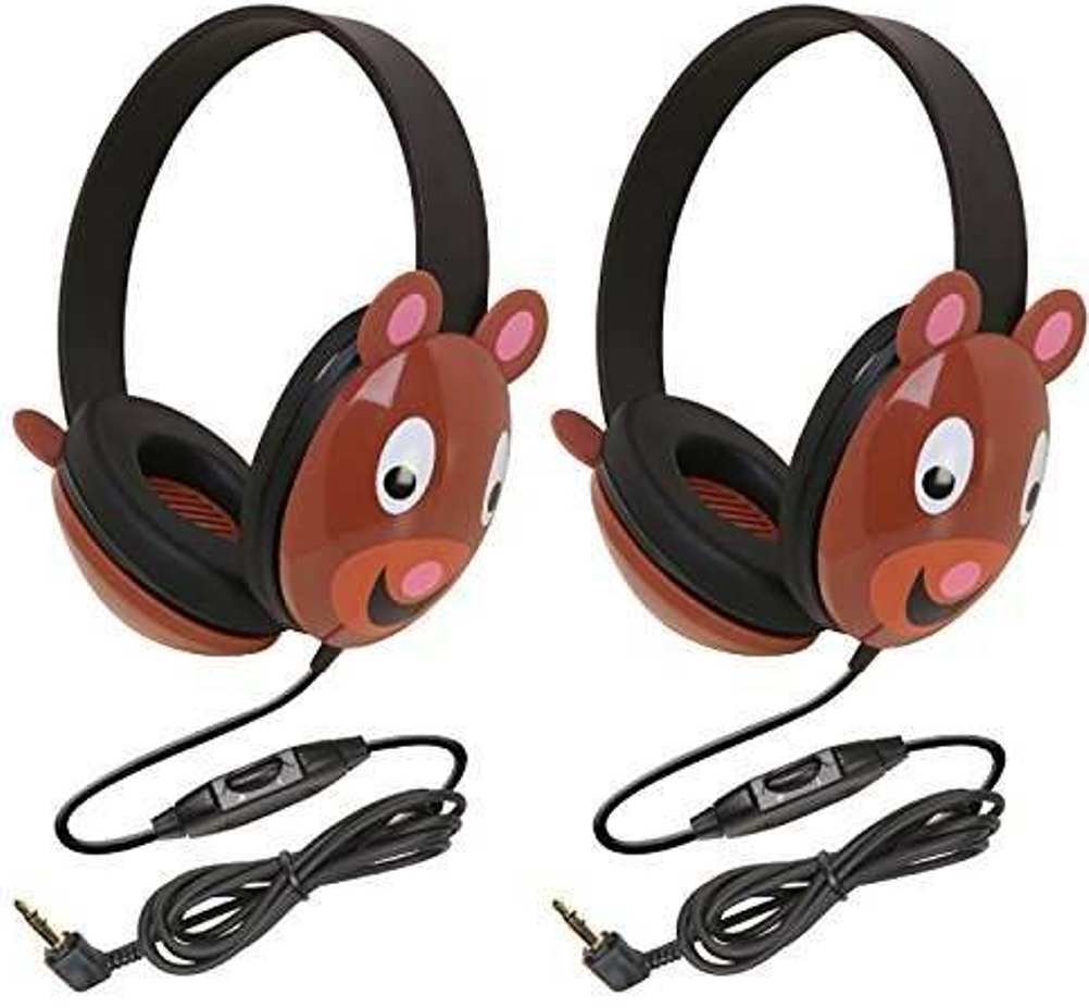 Auriculares Califone 2810-BE Listening First Stereo Bear Motif - Pack of 2