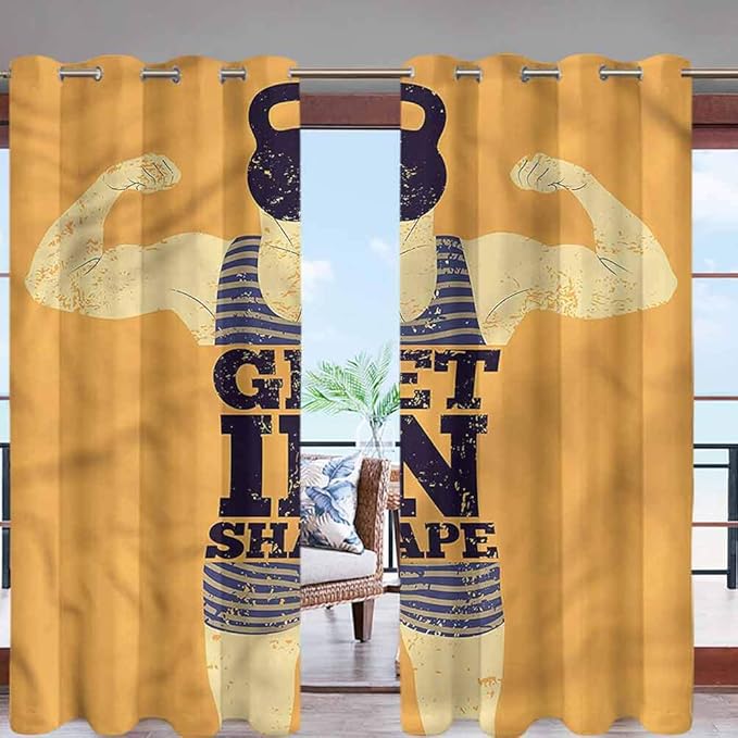 Hiiiman - Panel de cortina con ojales para evitar el viento, diseño de