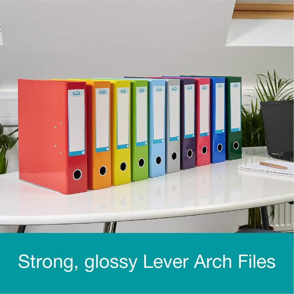 Oxford A4 Lever Arch Files, 3 Pack of Pastel Glossy Filing Folders, Durable Laminated Paper-on-Board, Pink, Lilac & Mint - Image 5