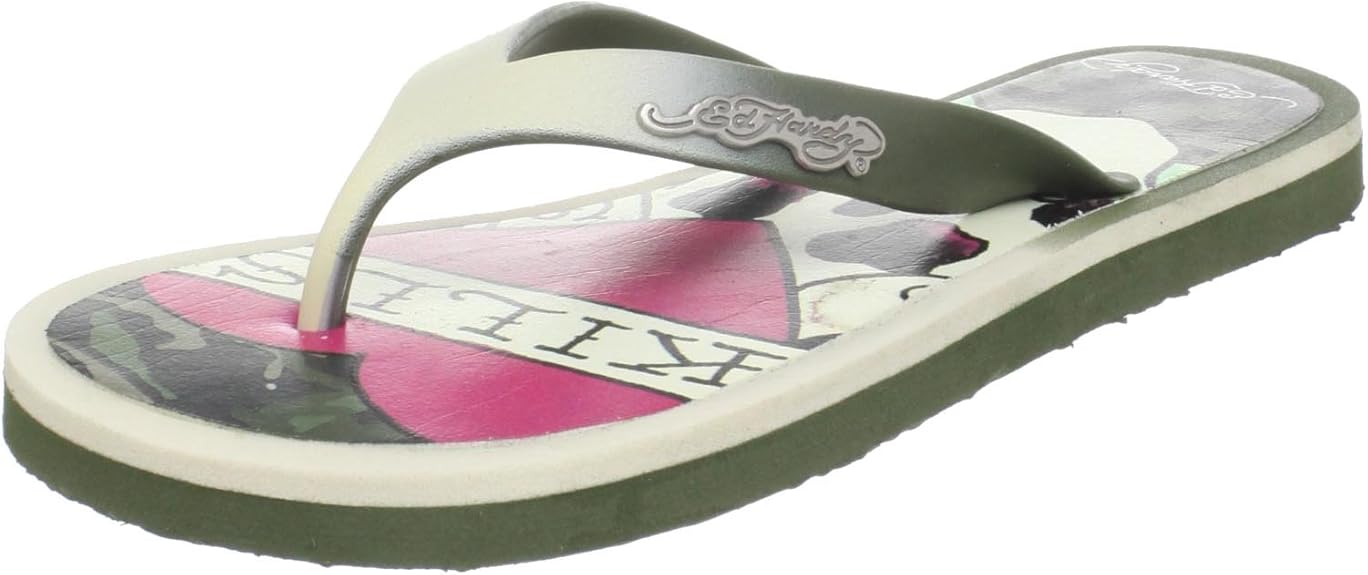Amazon.com | Ed Hardy Women's Beachcomber Flip Flop | Flip-Flops
