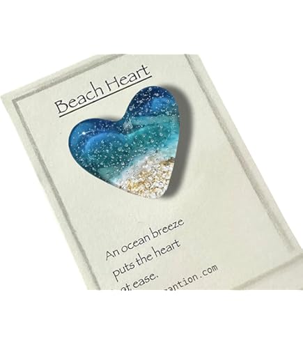 Amazon.com: Glass Beach Pocket Heart，Natural Heart Sea Fused