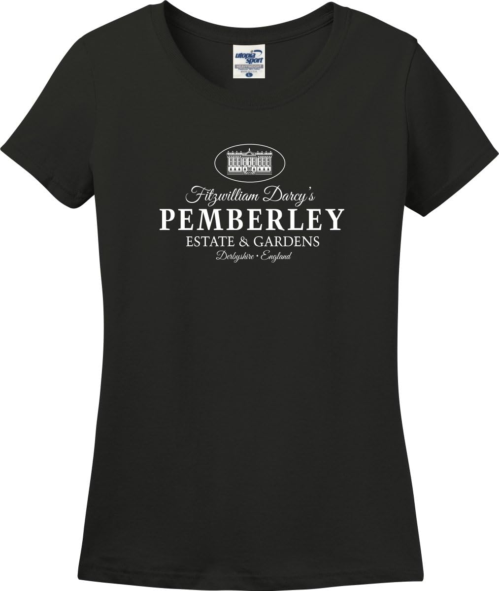 Jane Austen's Pride and Prejudice Pemberley Estate Missy Fit Ladies T-Shirt (S-3X)