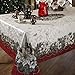 Benson Mills Christmas Noel Printed Tablecloth, size 60-inch-by-120-inch