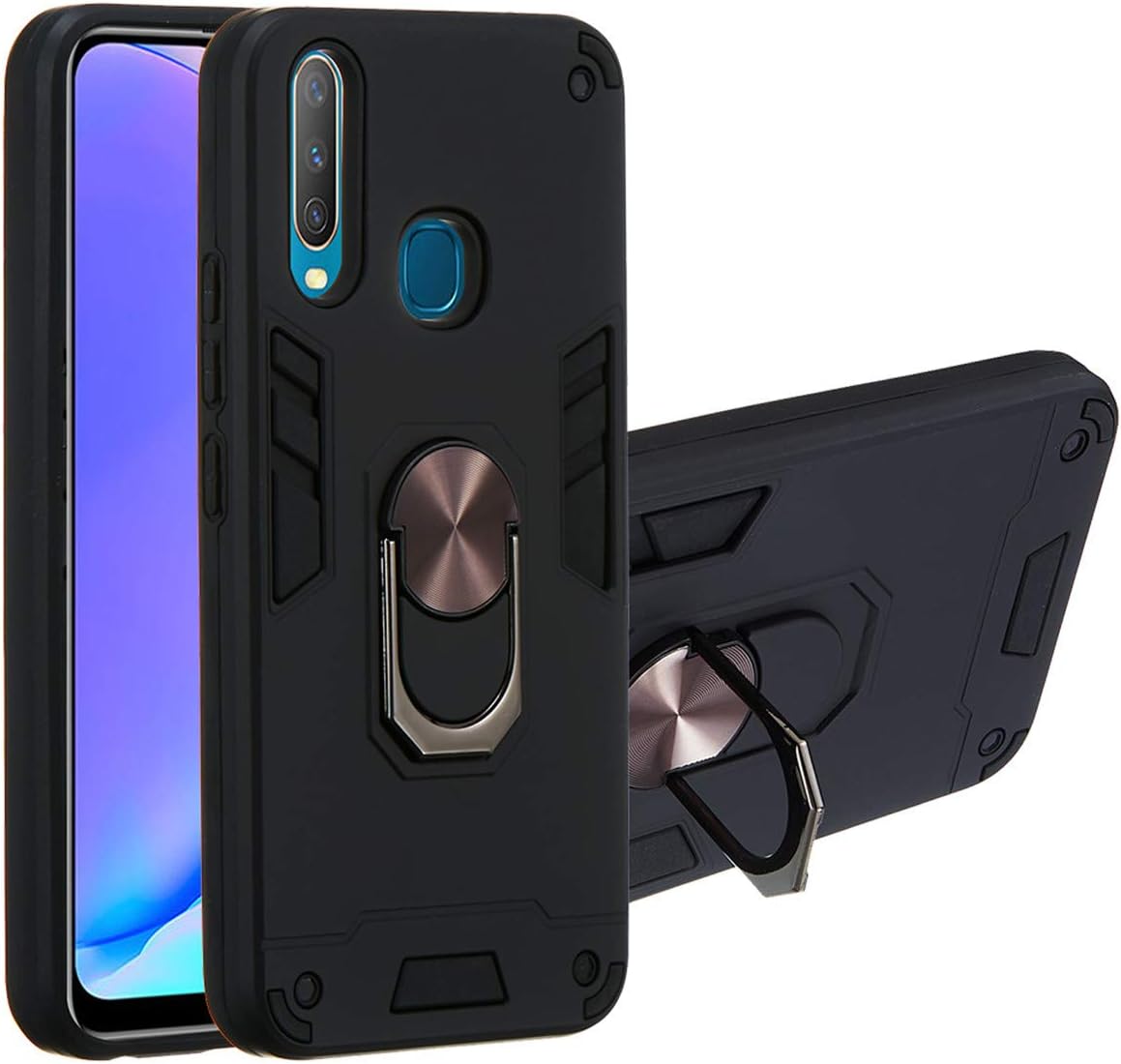 Amazon Com Vivo Y17 Case Vivo Y15 Case Vivo U10 Case Gift Source Dual Layer Shockproof Case Hybrid Hard Pc And Soft Tpu Silicone Cover Slim Shell With Ring Kickstand For Vivo Y15 Y17 Y3 U10 6 35