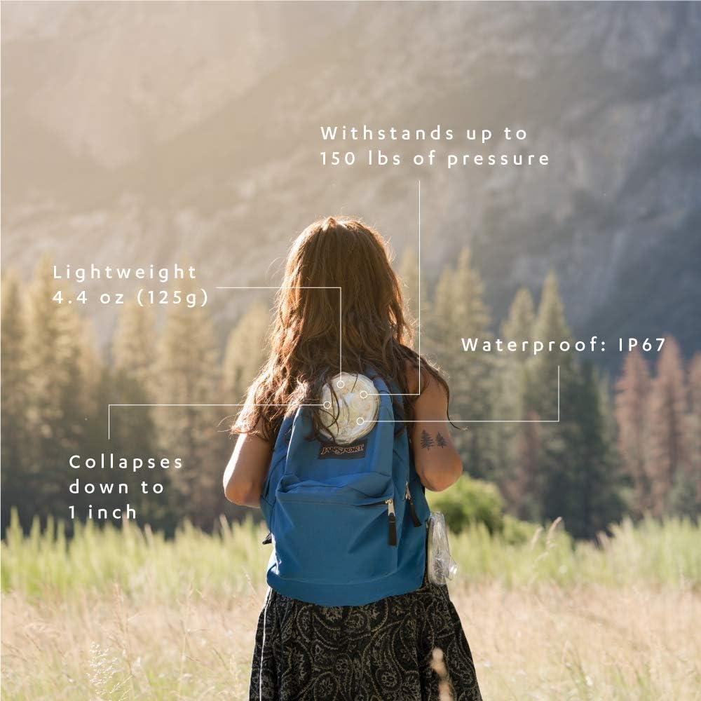 MPOWERD Luci Outdoor 2.0: Solar Inflatable Light, Excellent Hiking, Camping, Backpacking Lantern, 75 Lumens, Lasts 24 Hours, No Batteries Needed, Waterproof, Lightweight, Durable: Sports & Outdoors