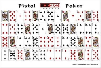 Amazon Com Ez2c Targets Pistol Poker Pack Playing Cards Shooting Game Sports Outdoors