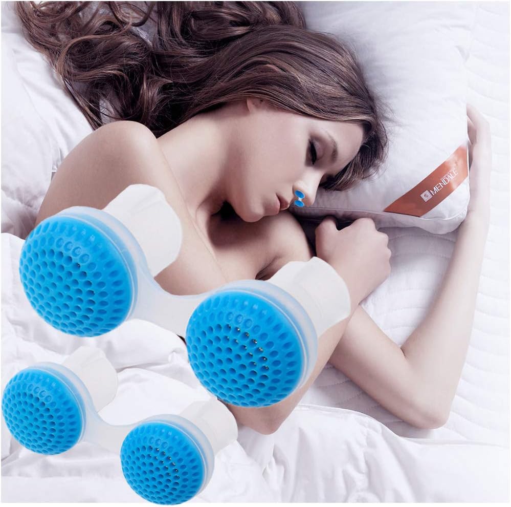 Hugh Gresham Anti Snoring Devices Snoring Solution Comfortable Sleeping Snore Relief Upgrade 2 Set Micro Sleep Device Nasal Dilator for Ease Breathing Aid Snore Stopper Reduce Snoring(Blue)