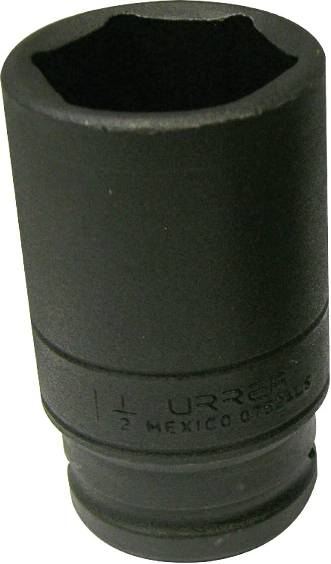 URREA Truck Wheel Socket - 1-1/2" Budd Wheel Impact Socket with 3/4" Drive & Black Oxide Coating - 07524LS