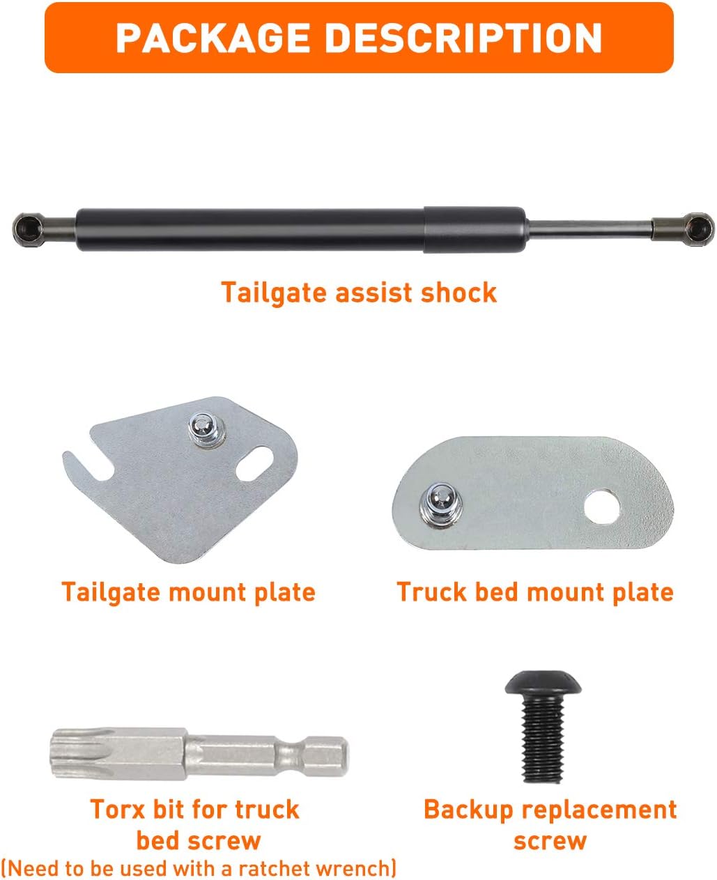 replacement tailgates for ford trucks on Body 5 Pcs Black Savadicar Truck Tailgate Assist Shock Tail Gate Support Accessories Strut Damper Lift Kit For 2015 2021 Ford F150 Pickup Replacement Parts