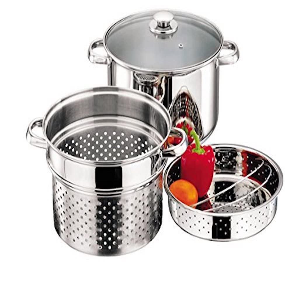 Zodiac QTST-8 Steamer/Pasta 26 cm (Pack of 3)