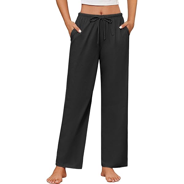 CYZ Womens Casual Stretch Cotton Pajama Pants Simple Lounge Pants