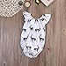 Newborn Princess Baby Girl Deer Romper Jumpsuit Bodysuit Sunsuit Outfits Clothes (0-6 Months, White)