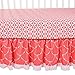 Trend Lab Shell 3 Piece Crib Bedding Set, Coral/White