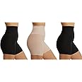 Skinnygirl Women's High Waist Tummy and Thigh Shapewear Shorts, 3-Pack