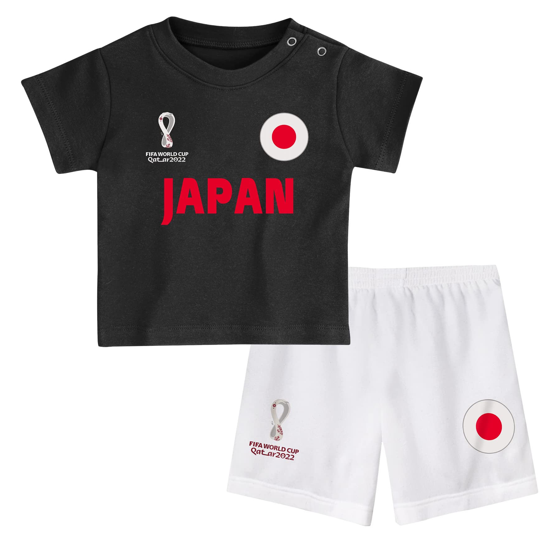 FIFA Unisex Baby Official Fifa World Cup 2022 & - Japan Away Country Tee Shorts Set, White, 12 Months UK