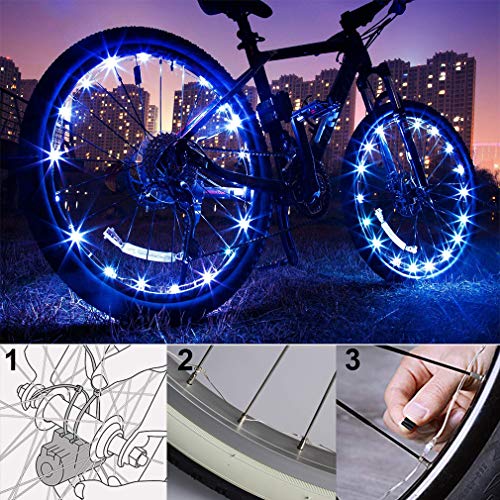 TINANA Bike Wheel Lights, LED Waterproof 7 Colors in 1 Bicycle Light 13 Kinds Changes LED Bicycle Rim Tire Lights for Mountain Bike/Road Bikes/BMX Bike/Hybrid Bike/Folding Bike - Thumbnail 5