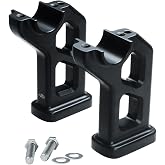POWER JAMES 5.0 inch Tall Matte Black 1.5" Handlebar Risers for Harley Davidson 2018-2024 Fat Bob 114 FXFB FXFB/S with 1 1/2 inch Clamping Area