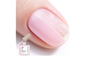Gelike EC Nail Strengthener and Growth Polish: Milky Pink Protein and Vitamin Enriched Quick Dry Hardener Repair for Brittle Thin Damaged Nails at Home DIY Salon Quality Vegan 16ml No UV Need