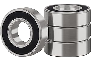 XIKE 4 Pcs 1623-2RS Bearings 5/8" x1-3/8 x7/16, Double Rubber Seals and Pre-Lubricated, Deep Groove Ball Bearing.
