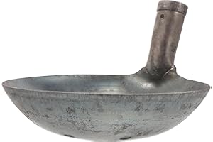 SEWACC Metal Dung Sifting Ladle Large Metal Shovel with Holes Reusable Scoop for Muck and Sewer Cleaning