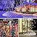 ALOVECO Christmas Snowflake Projector Lights, Rotating LED Snowfall Projection Lamp with Remote Control, Outdoor Waterproof Sparkling Decorative Lighting for Halloween Xmas Party (Warm White 3000K)