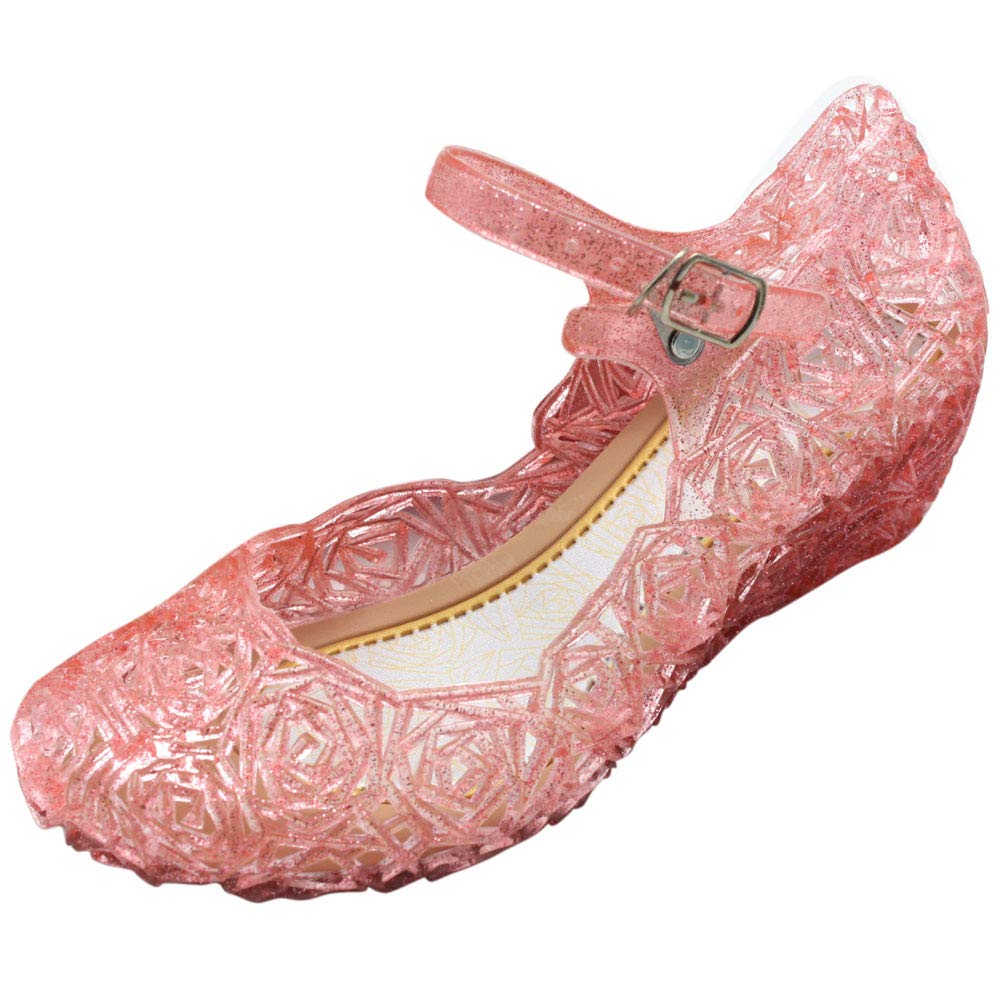 Ragazza ballerine bambina cerimonia festa lustrino nozze scarpe da  principessa eleganti piatto singole ballerina bimba cristallo bling sandali  (pink amazon shoes - Stileo.it