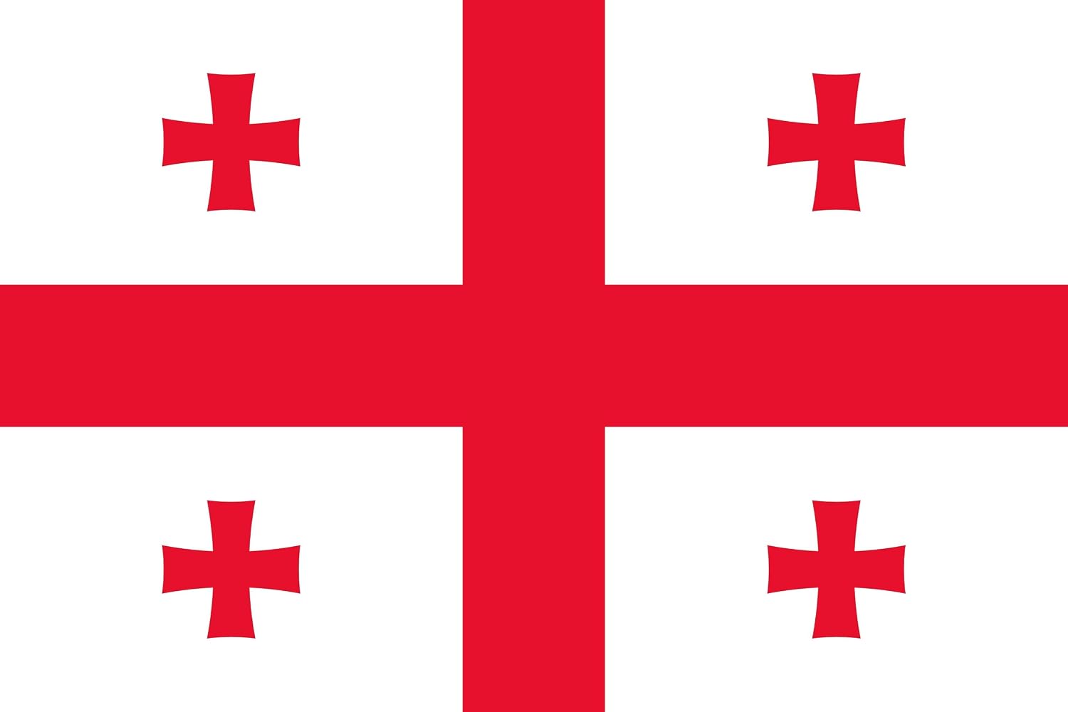 Georgia Flag 5ft x 3ft with Brass Eyelets, Polyester Georgian Flag Banner for Sports Events National Celebrations - Image 3