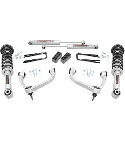 Freedom Offroad Lift Kit For 2004-2013 Ford F150 - 1-4" Front Coilovers + 3" Rear Lift Blocks & Shocks