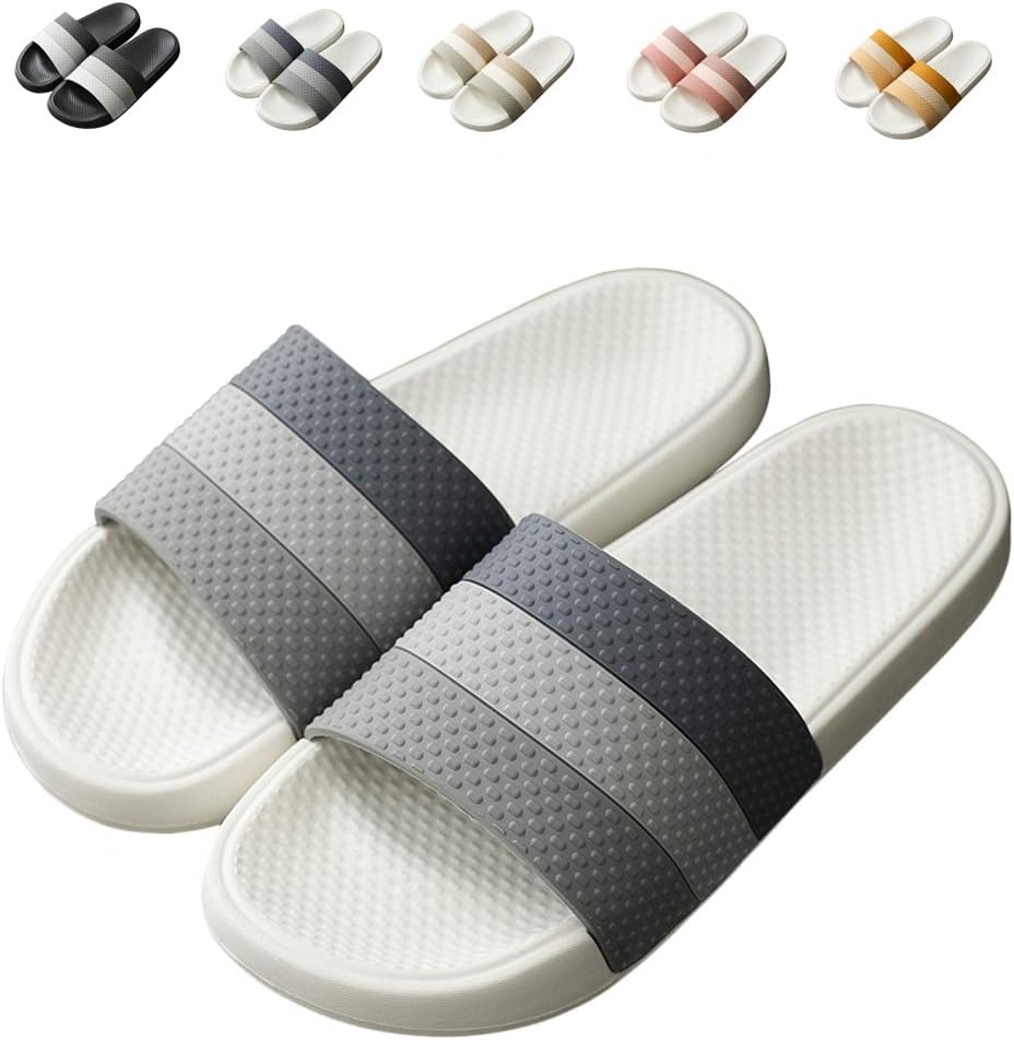 Lightweight Women/Men's Slip On Slippers Non-Slip Shower Sandals House Pool Shoes Bathroom Slide Water Shoes