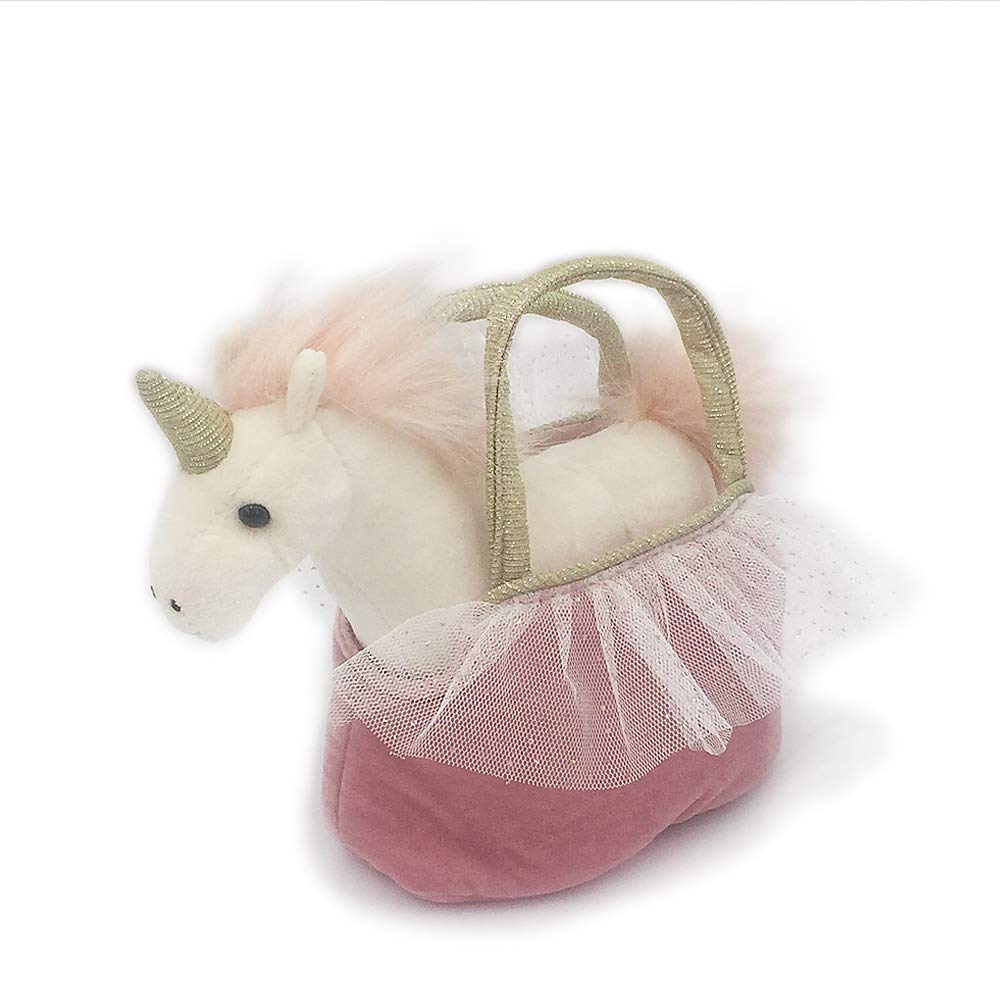 MON AMI Ophelia Unicorn Plush Toy & Carrier Purse 7"/17.5cm | Detachable Stuffed Animal in Velour Bag | Soft Unicorn Plushie Gift for All Ages | Perfect for Playtime & On-the-Go Fun — image 1
