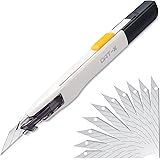 Utility Knife, DAT Series-X Portable Box Cutter, Fine Point Arts and Crafts Blade for Precision Cutting, with 10 Blade Pieces