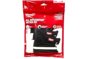 MILWAUKEE Large/X-Large Black 3-Layer Reusable Performance Face Mask (3-Pack)