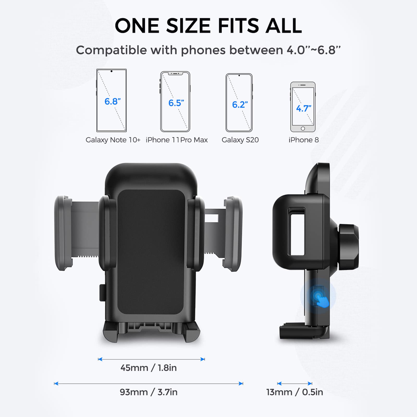 Cell Phone Holder for Car, CD Slot Car Phone Mount, One Button Release Easy Installation CD Player Car Phone Holder Mount Compatible with iPhone 16 15 14 13 12 11 Pro XR XS MAX Galaxy S20 S20+ S10 S9